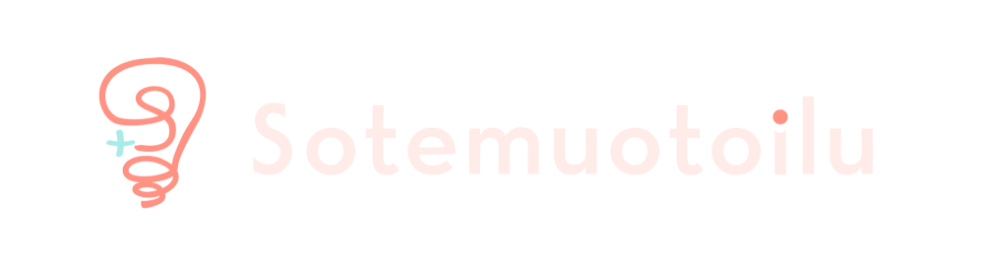 Sotemuotoilu logo tekstin kanssa